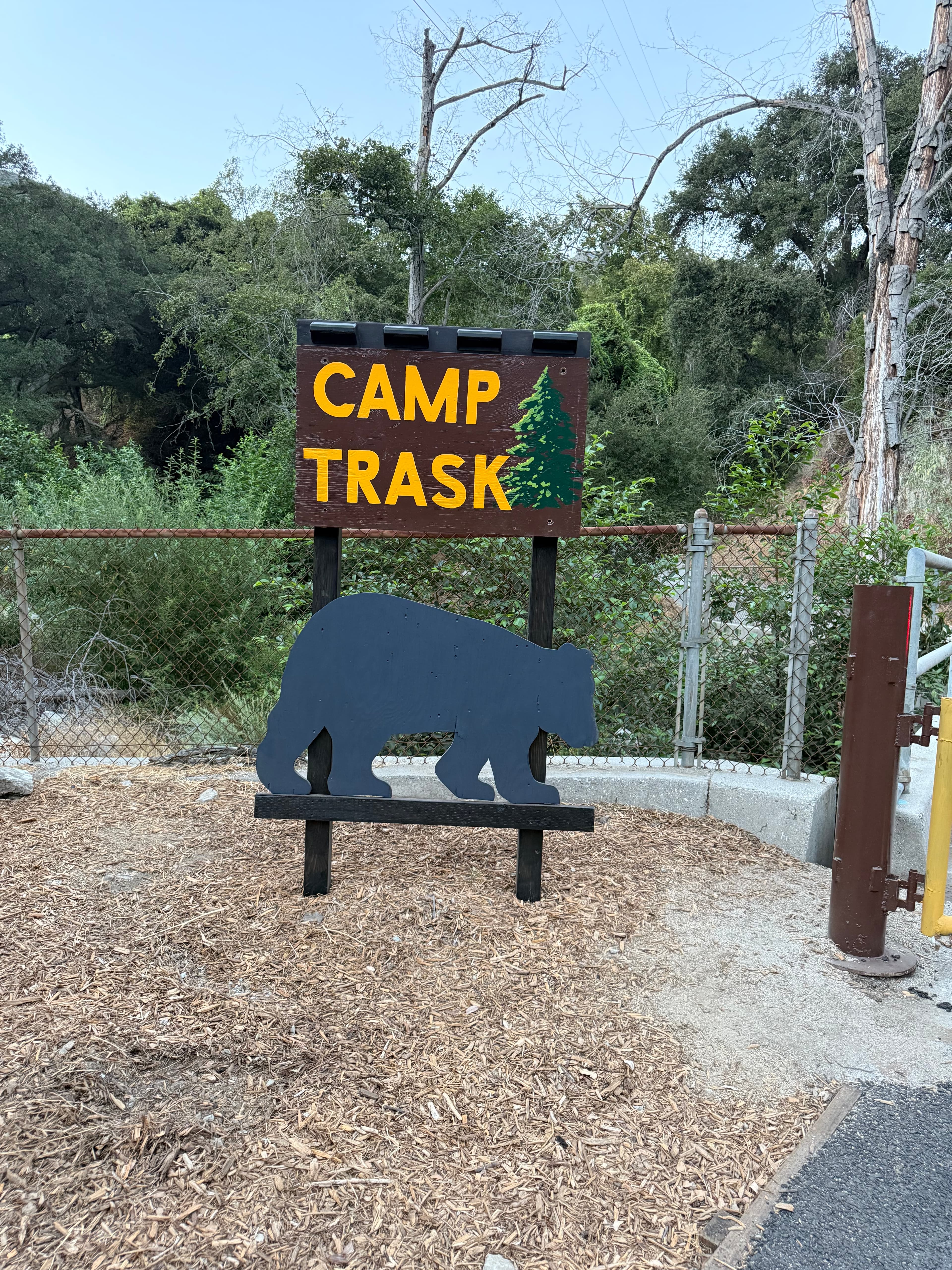 Camp Trask entrance sign